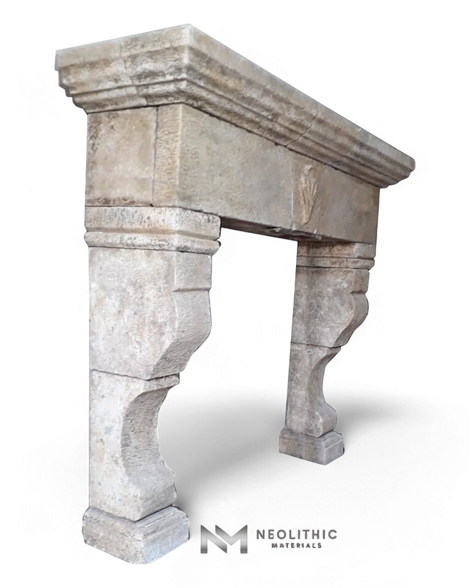 Reclaimed Limestone Mantel - Image 2